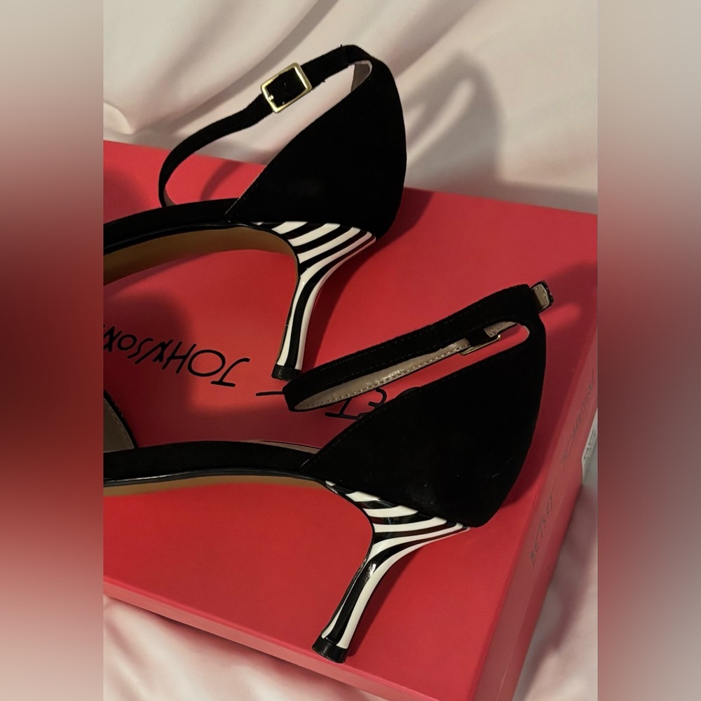 Betsey Johnson Watermelon Rhinestone Heels – Black Multi – Size 10 - Picture 5 of 8